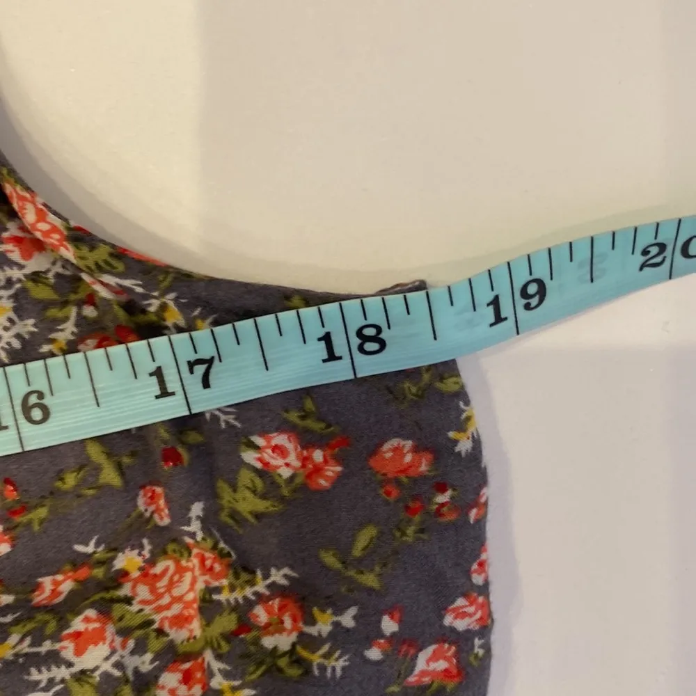 Lucca Couture Floral All Over Print Mini Dress Ruffle Scoop Neck EUC Sz Lg - Image 10