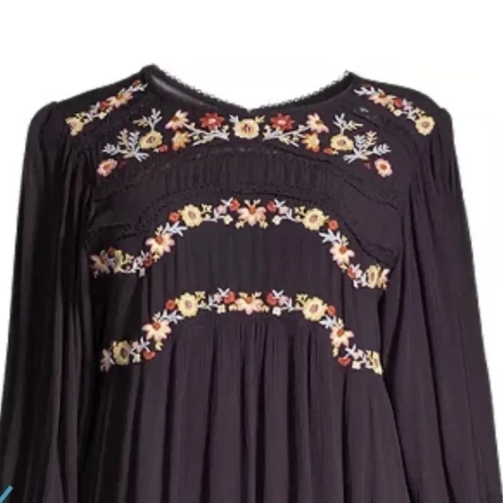 NWT Free People Pasadena Embroidered Long Sleeves Mini Plum Dress ( XS )‎ - Image 10