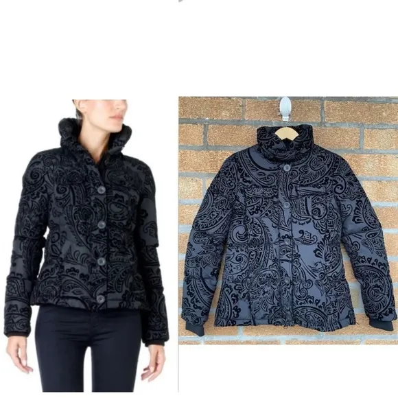 Desigual Medianoche Flocked Velvet NWT,
Puffer Jacket size small - Image 2