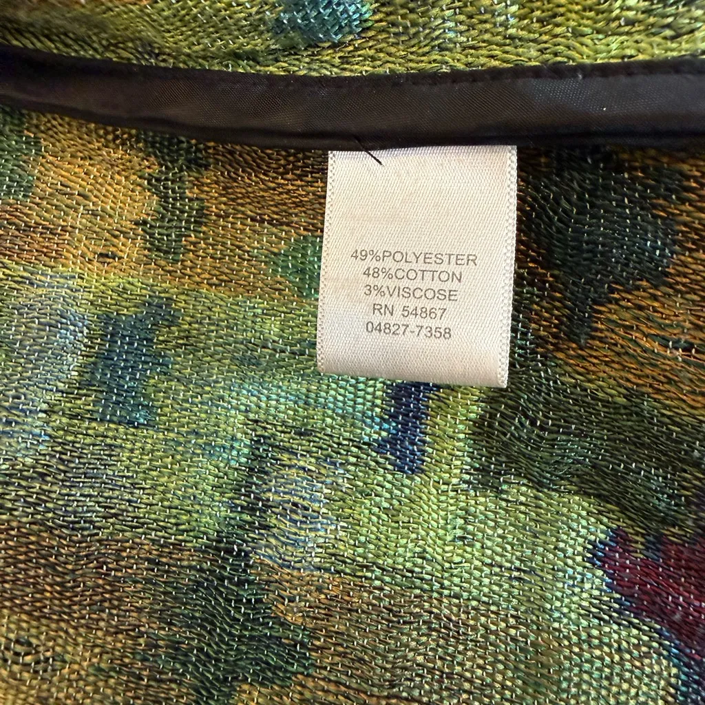 Christopher & Banks Tapestry Woven Button Front Vest Size Small - Image 5