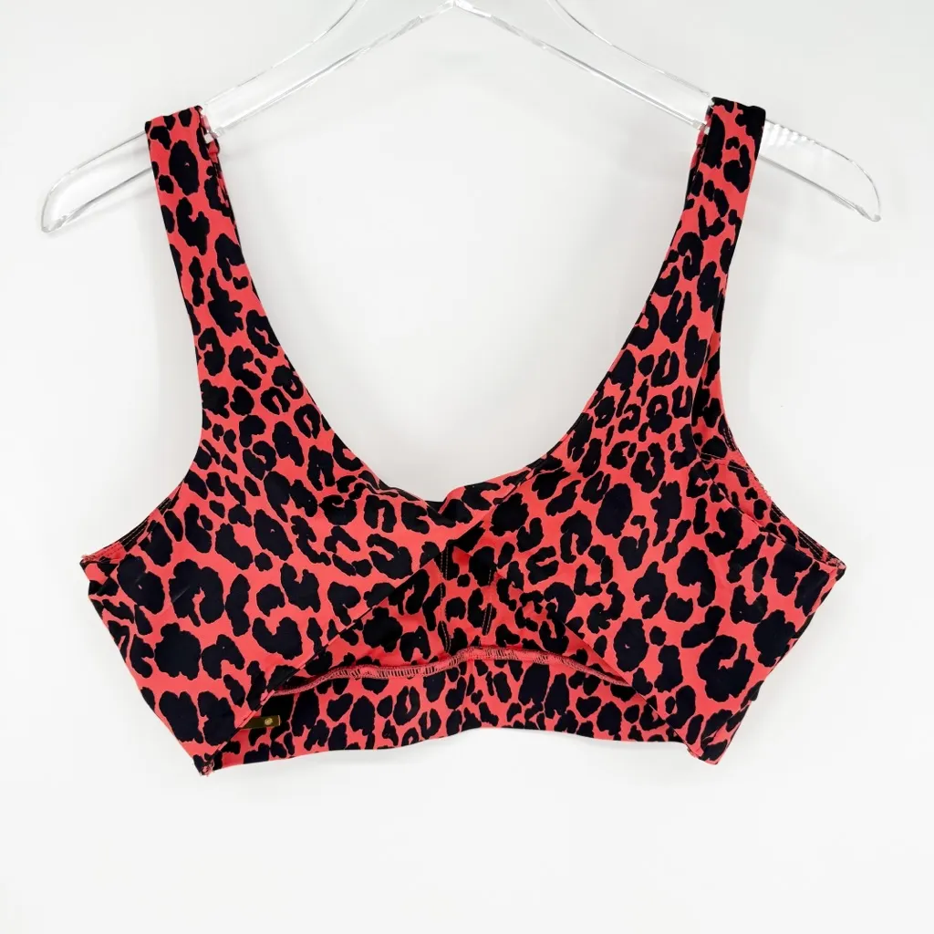 Cleo Harper Jordana Savannah Leopard Print Sports Bra L Orange Size L - Image 3