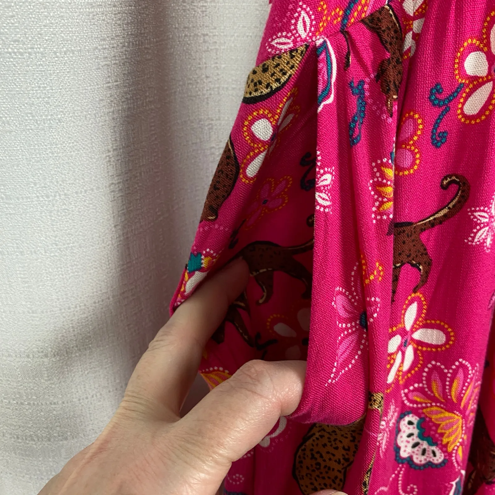 Torrid Pink Leopard Print Rayon Slub Sweetheart Tank Dress Sz.4 - Image 9