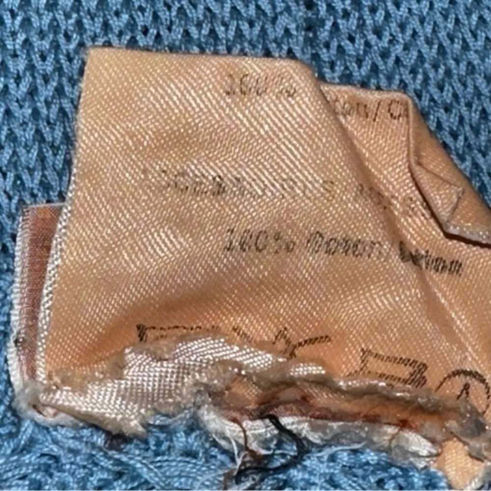 Courreges Paris Women’s Size 0 XS Light Blue Cotton Sweater Knit Pullover Vest - Image 7