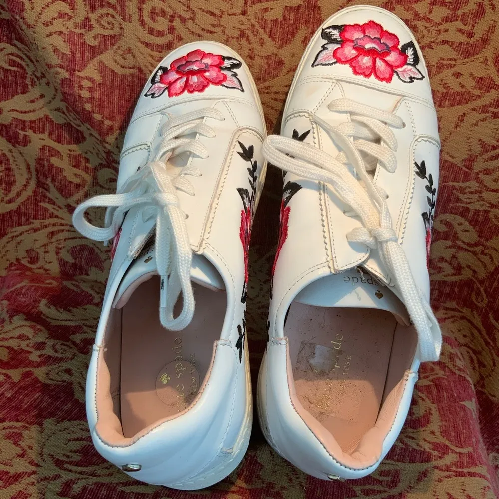 Kate Spade US10 women’s embroidered sneakers shoes - Image 6