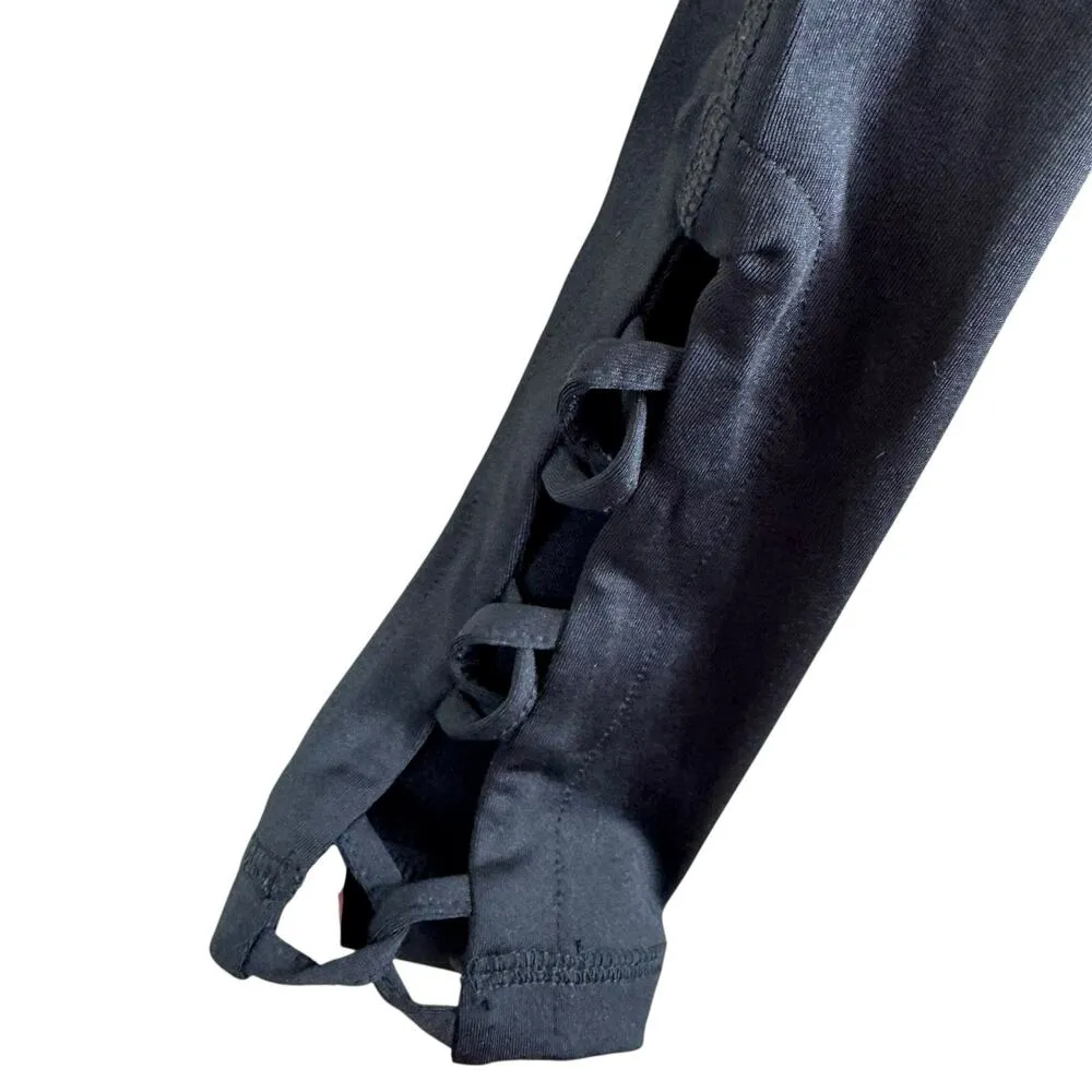 LGND Supply Co. Black Skinny Strappy Ankle Fit Mid Rise Athletic Leggings Size S - Image 4