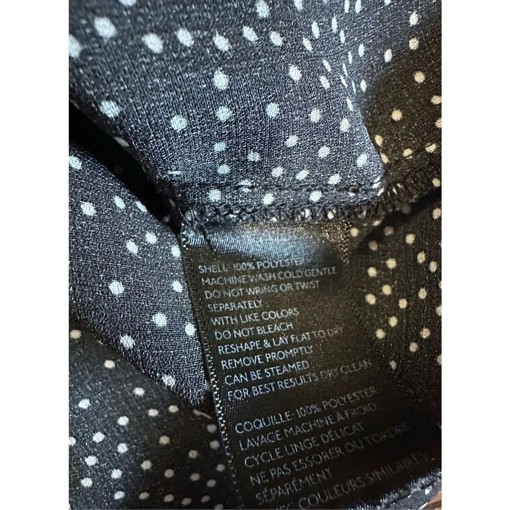 Urban Outfitters Tie-Front Short Sleeve Cropped Top black white Med - Image 8