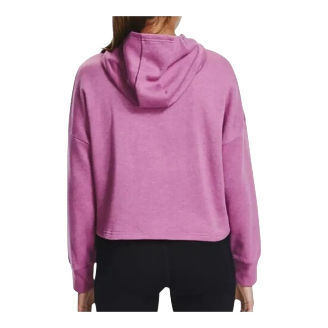 Under‎ Armour Hoodie Cropped Pullover Sweatshirt Top Purple Women Size Small - Image 2