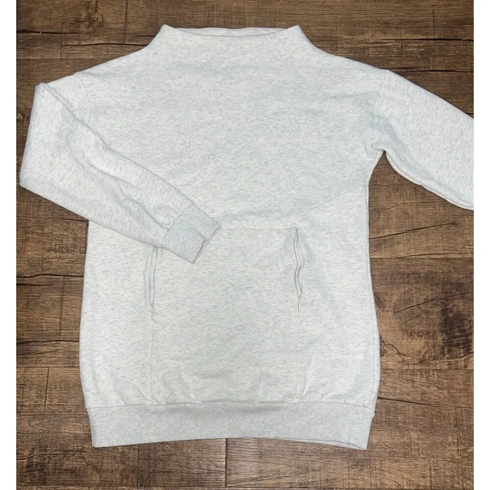 mock neck grey sweatshirt - Image 2
