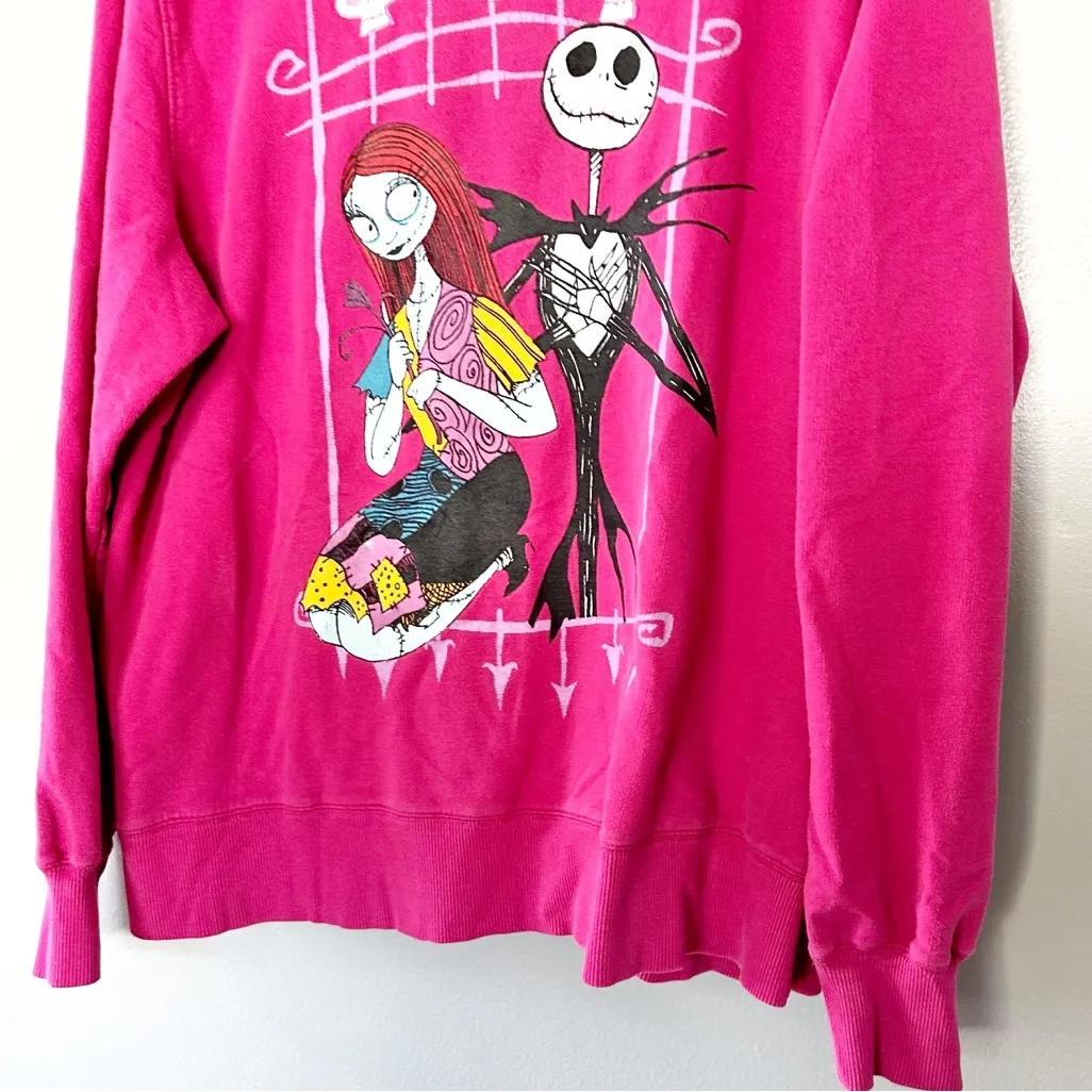 Vintage Y2K Disney Store The Nightmare Before Christmas Crewneck Sweatshirt XL - Image 2