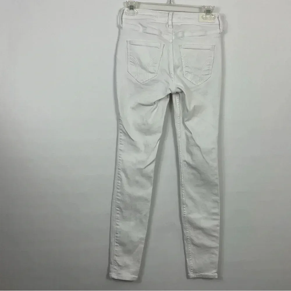 Hollister High Rise Super Skinny White Jeans‎ Size 1R/0R - Image 4
