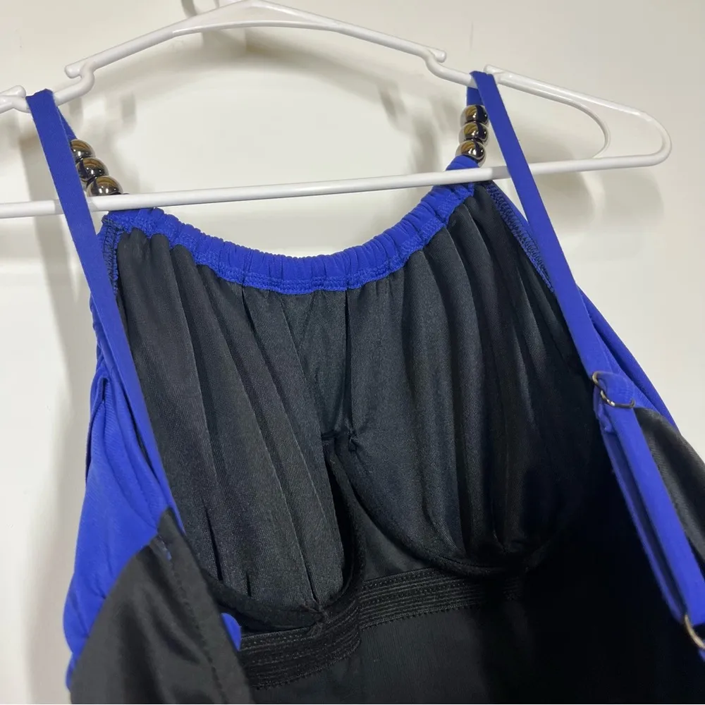 $162 Magicsuit by Miraclesuit Lisa One Piece Swimsuit Size US 8 Blue - Image 8