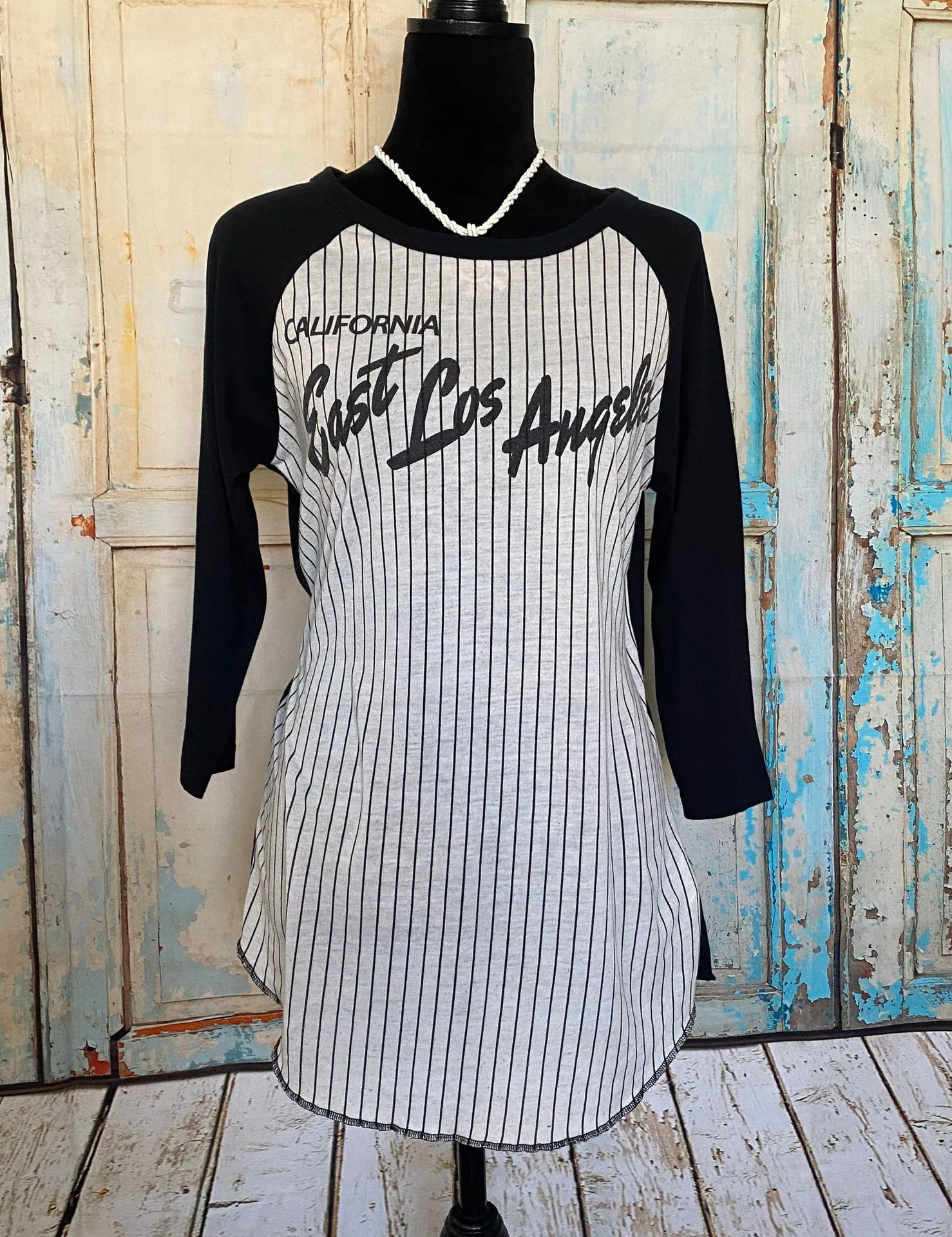 Women’s Baseball Striped Tee Sz Small - Image 2