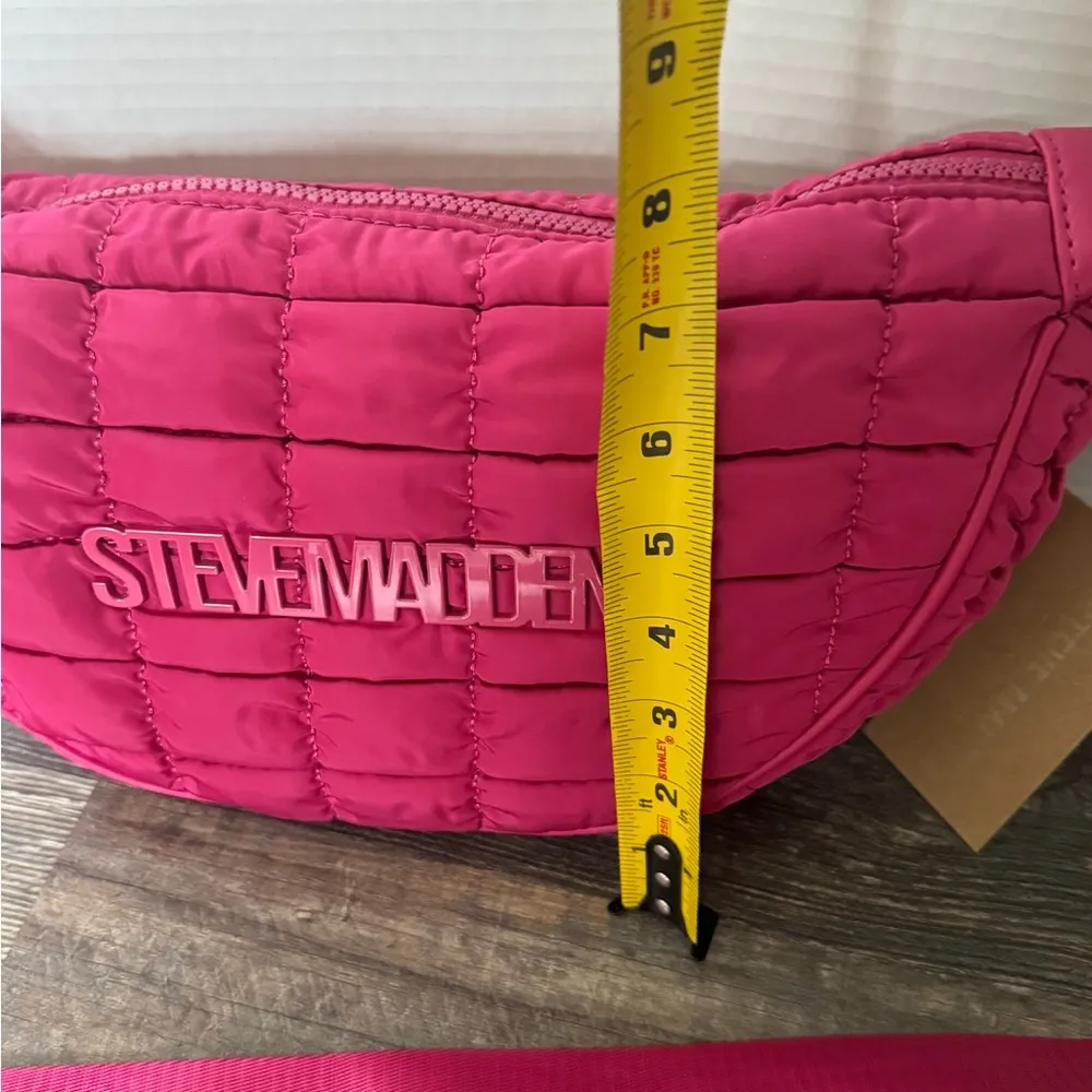 NWT Steve Madden Fushia Pink Tate Crossbody Purse Handbag Quilted Coin bag - Image 5