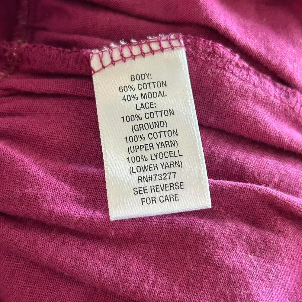 SO Womens Summer Dress Sx Small Pink Tiered Crochet Cottagecore - Image 7