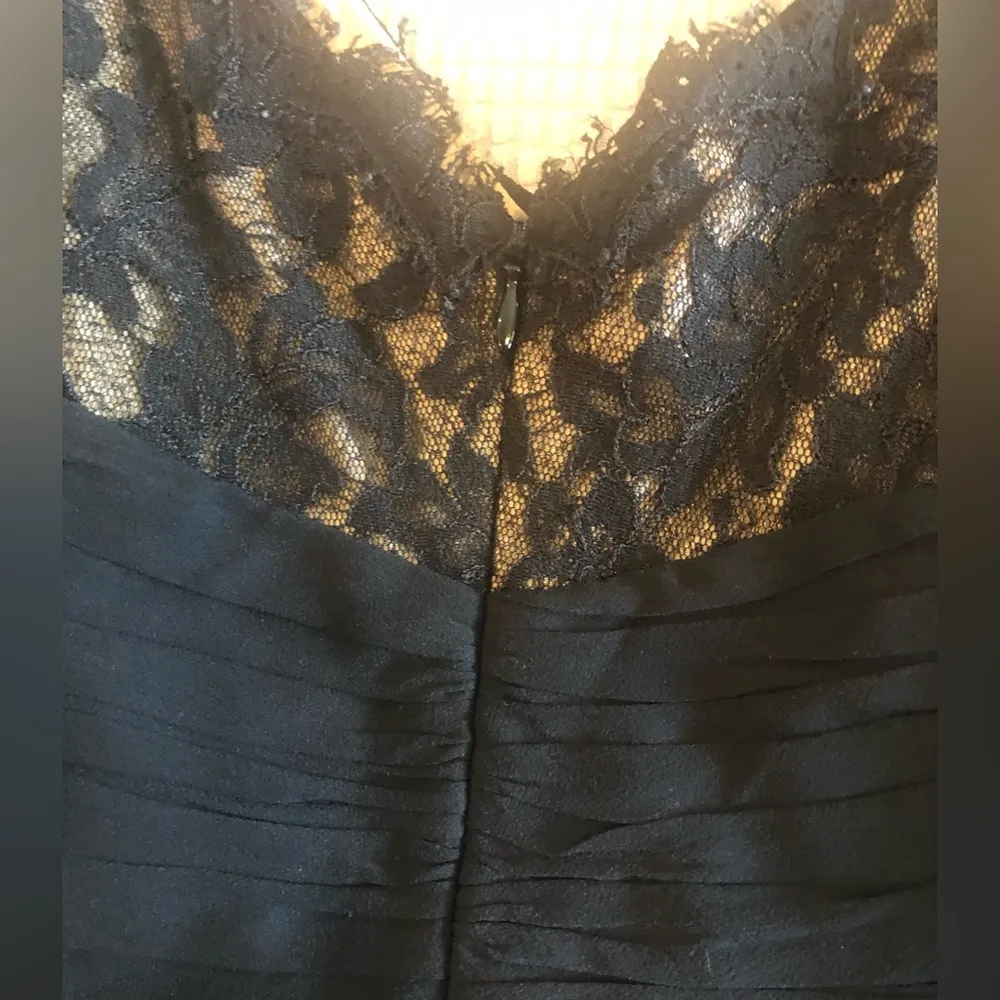 Ann Klien Vintage Black lace top overlay dress size 14 preloved - Image 6