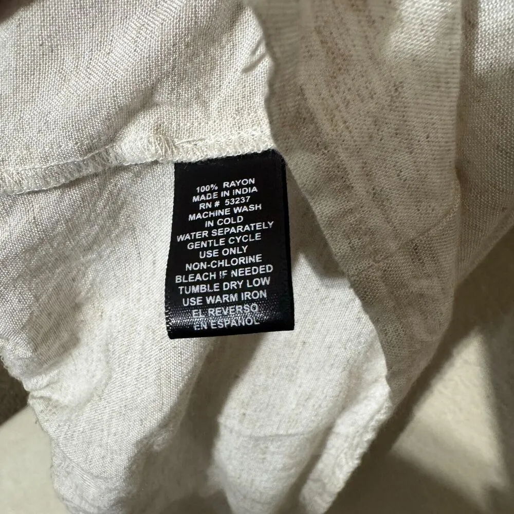 Mlle Gabrielle Dress Womens XL Tiered Cream Beige Fairy Babydoll Boho Mini - Image 6