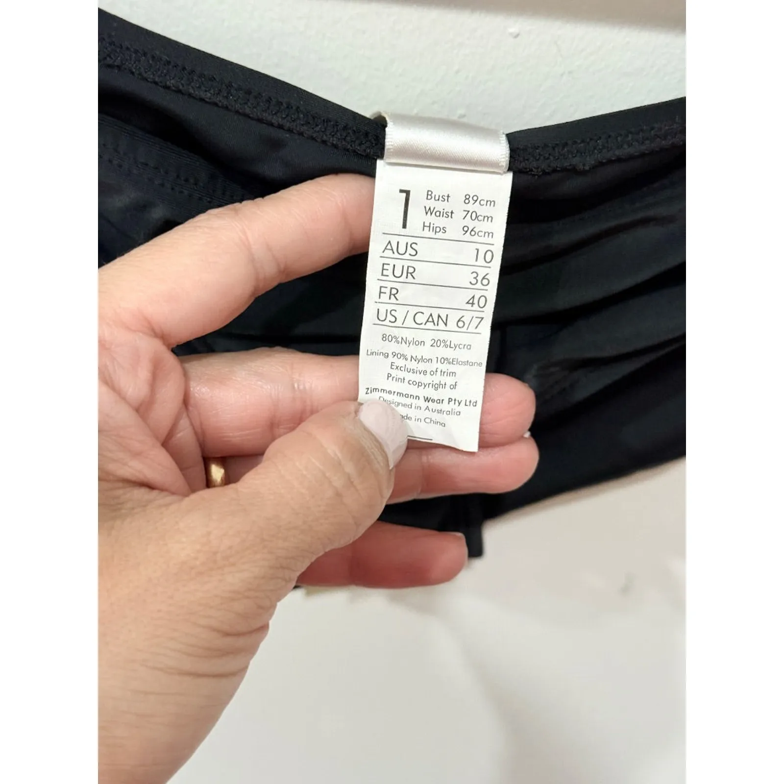 NWT Zimmermann Noir Halter D Ring Bikini Top & Bikini Bottom Swim Set Black US 6 - Image 5