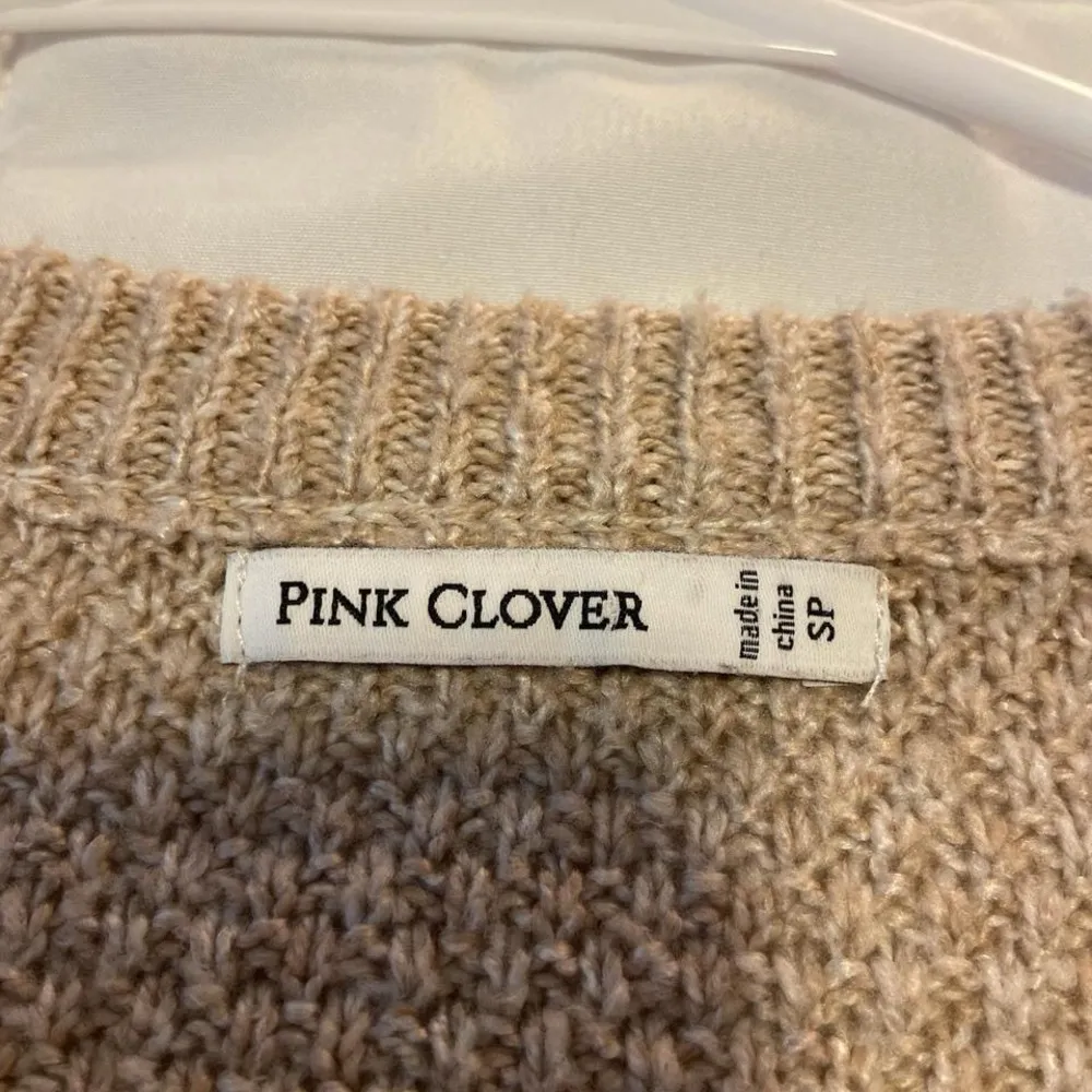 Pink Clover Tan Knit Sweater - Image 2