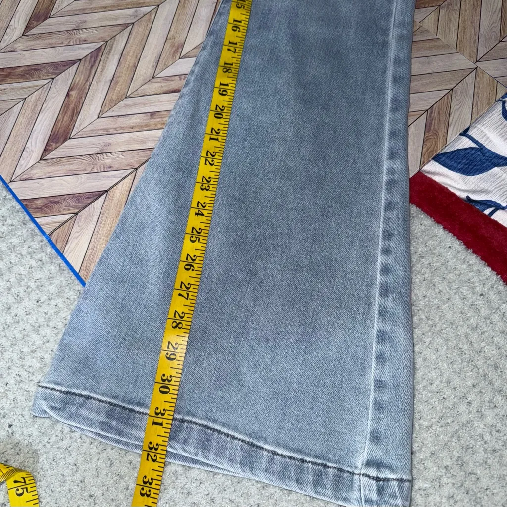 RISENā LA Light Wash Drawstring Flareleg Jeans Stretchy Casual Comfy 28/7 Denim Blue - Image 11