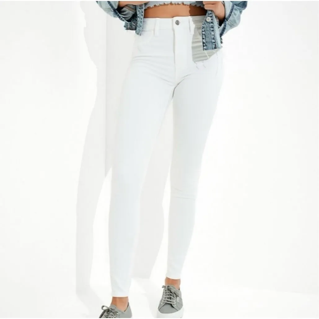 ✨AE Ne(x)t Level Curvy High-Waisted White Sz 12/31W Jeggings✨ - Image 3