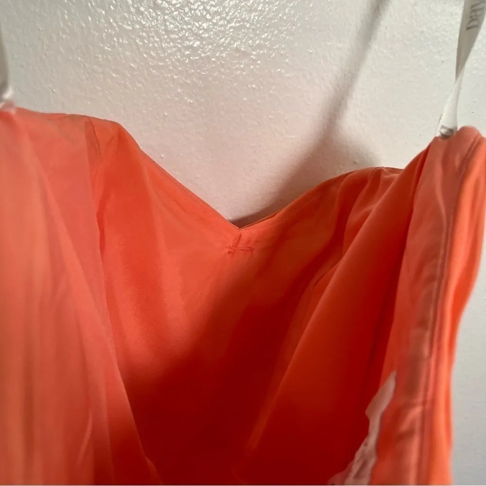 David’s Bridal Strapless High Low Dress with Front Detail Coral Reef - Image 11