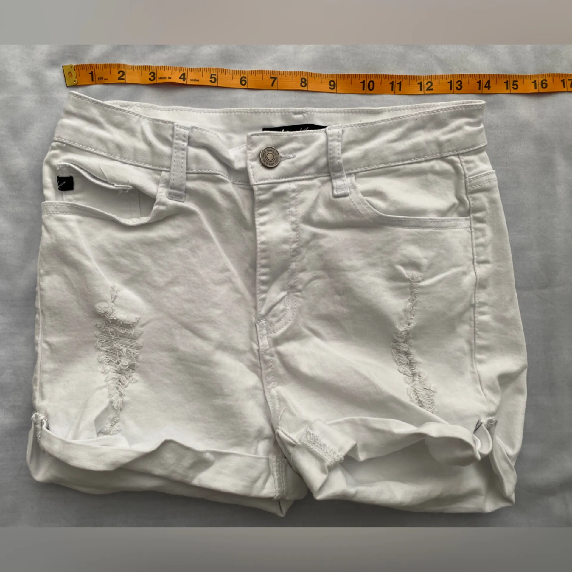 KanCan Denim White‎ Shorts Size W7 27 White - Image 7