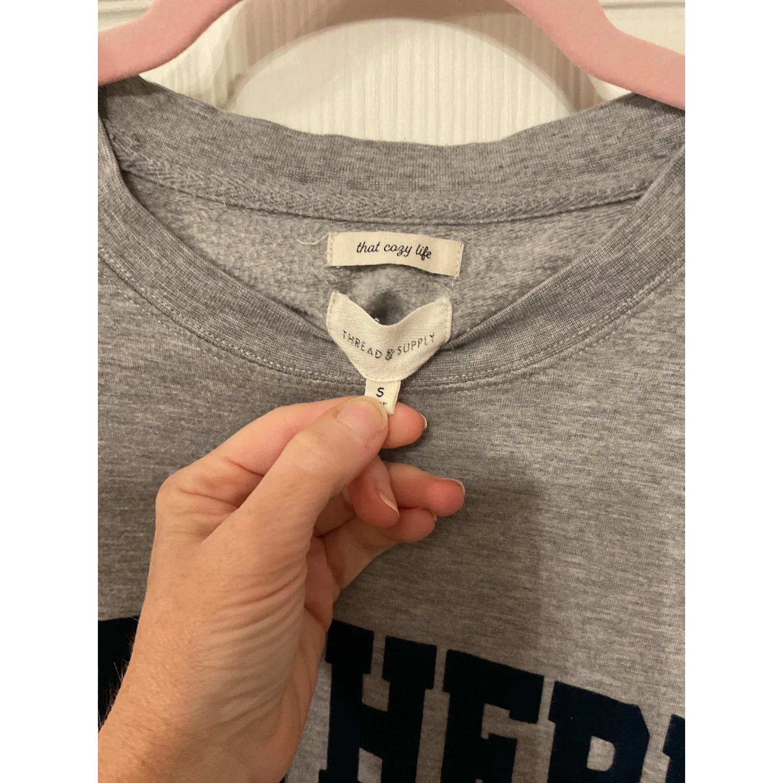 Thread & Supply Long Sleeve Crewneck "Southern" Comfy Tee Tunic, S - Image 4