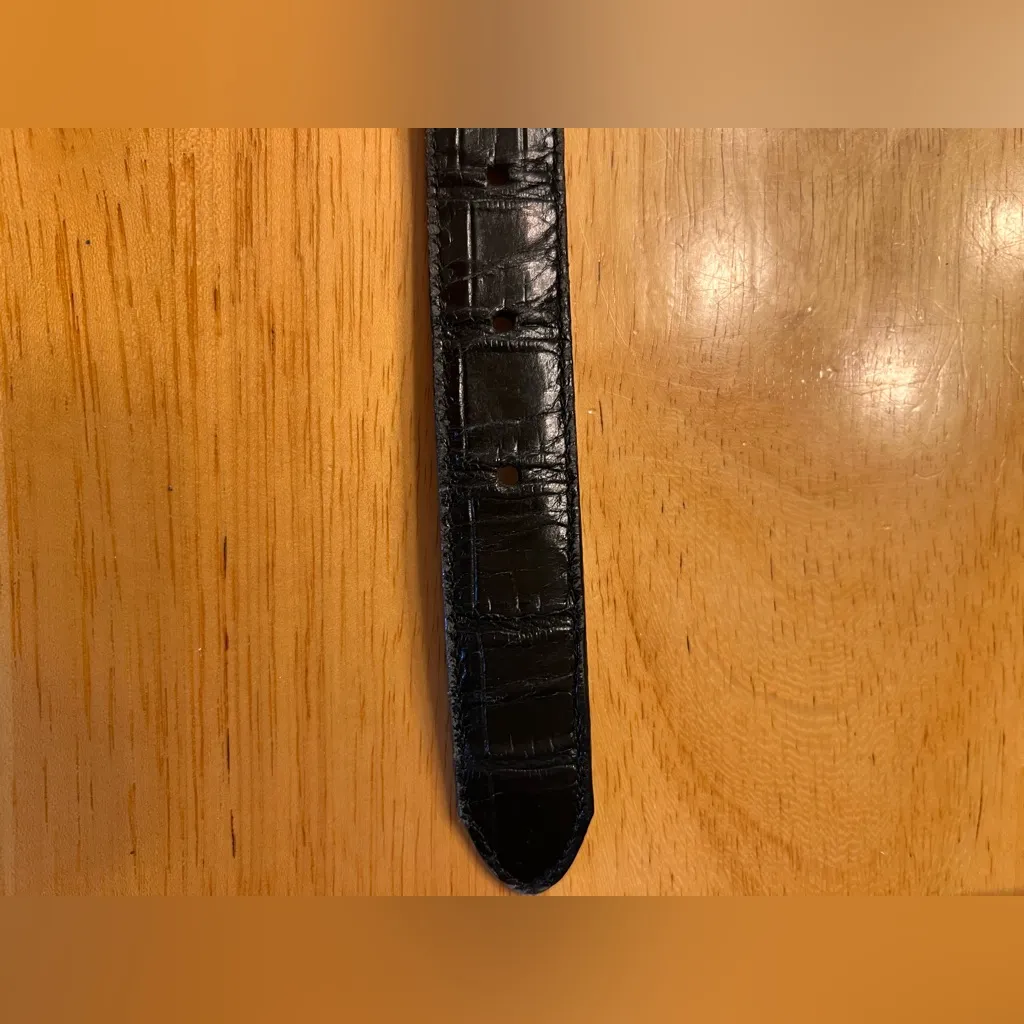 Brighton Black Brown Leather Belt Silver Brass Buckle 3 way convertible M/L - Image 9