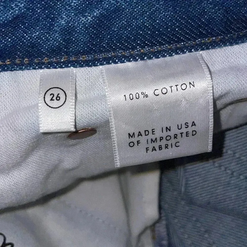 GRLFRND Helena Cut Off Jean Shorts Size 26 in Love Street - Image 6