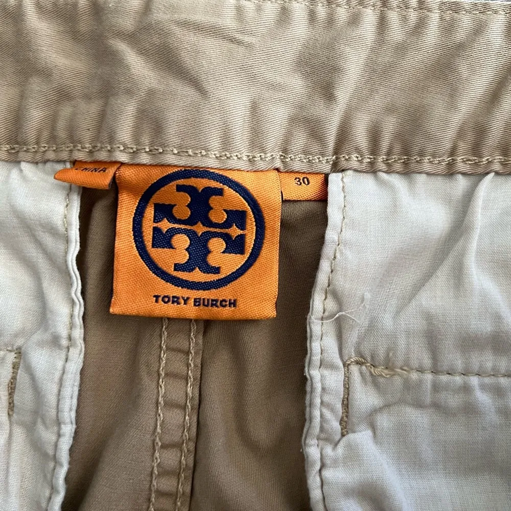 Tory Burch Cropped Chino Raw Hem Pants | Khaki Tan | 30 - Image 6