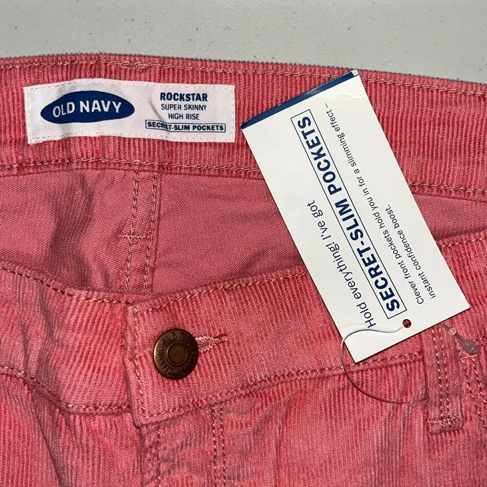 Old Navy NWT Size 16 Pink Rockstar Super Skinny High Rise Corduroy Pants - Image 3