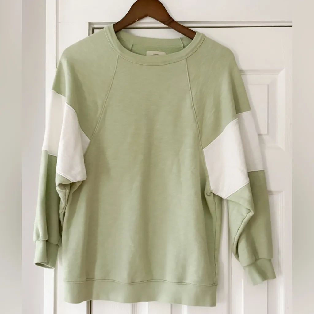 Madewell Light Green Sweatshirt Size Small EUC - Image 3