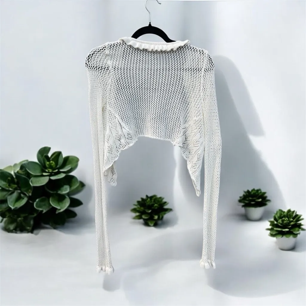 Urban Outfitters Open Knit Open Front Cardigan Small - Image 2