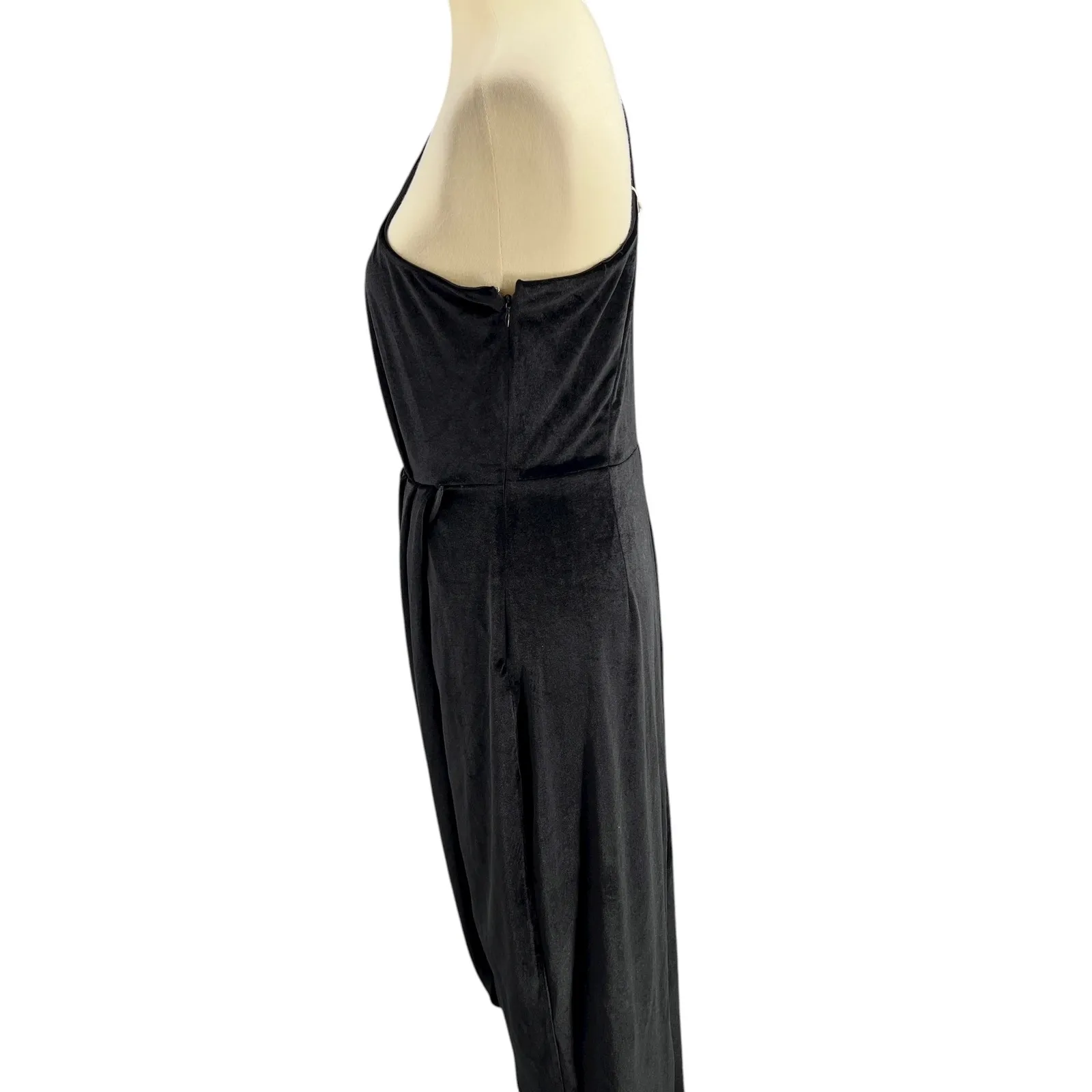 Baltic Born One‑Shoulder Black Velvet Kourtney Dress XL New - Image 4