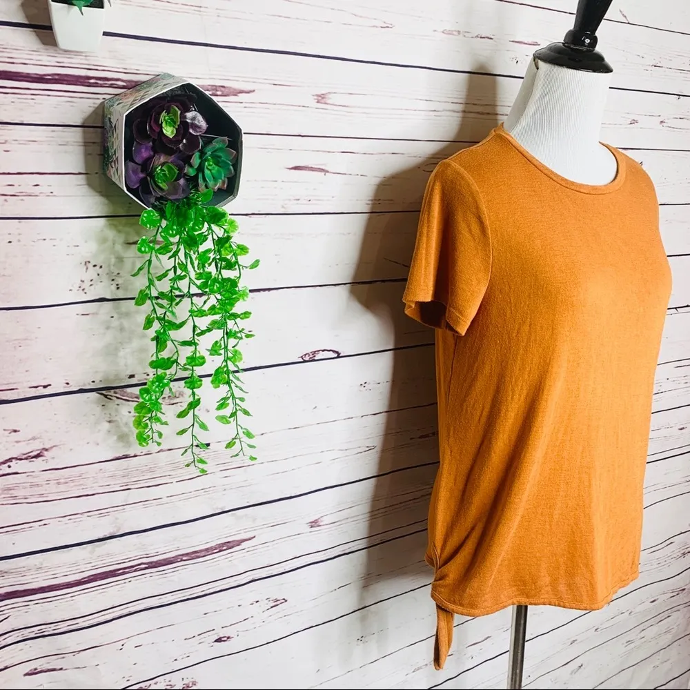Universal Thread Orange Side Tie Casual Summer T-Shirt Size Small - Image 7