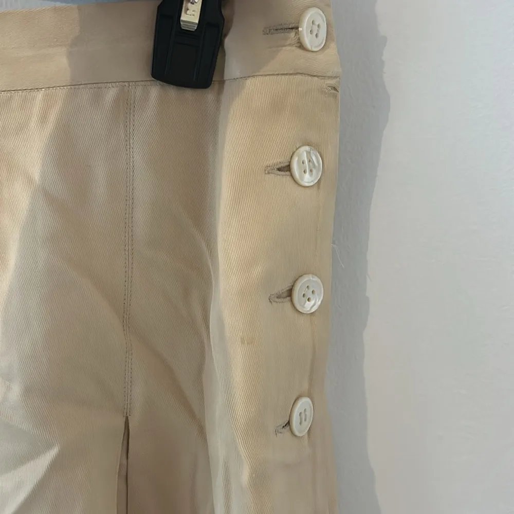 Vintage Ralph Lauren White Beige Pleated Front High Waisted Shorts Size 12 - Image 5