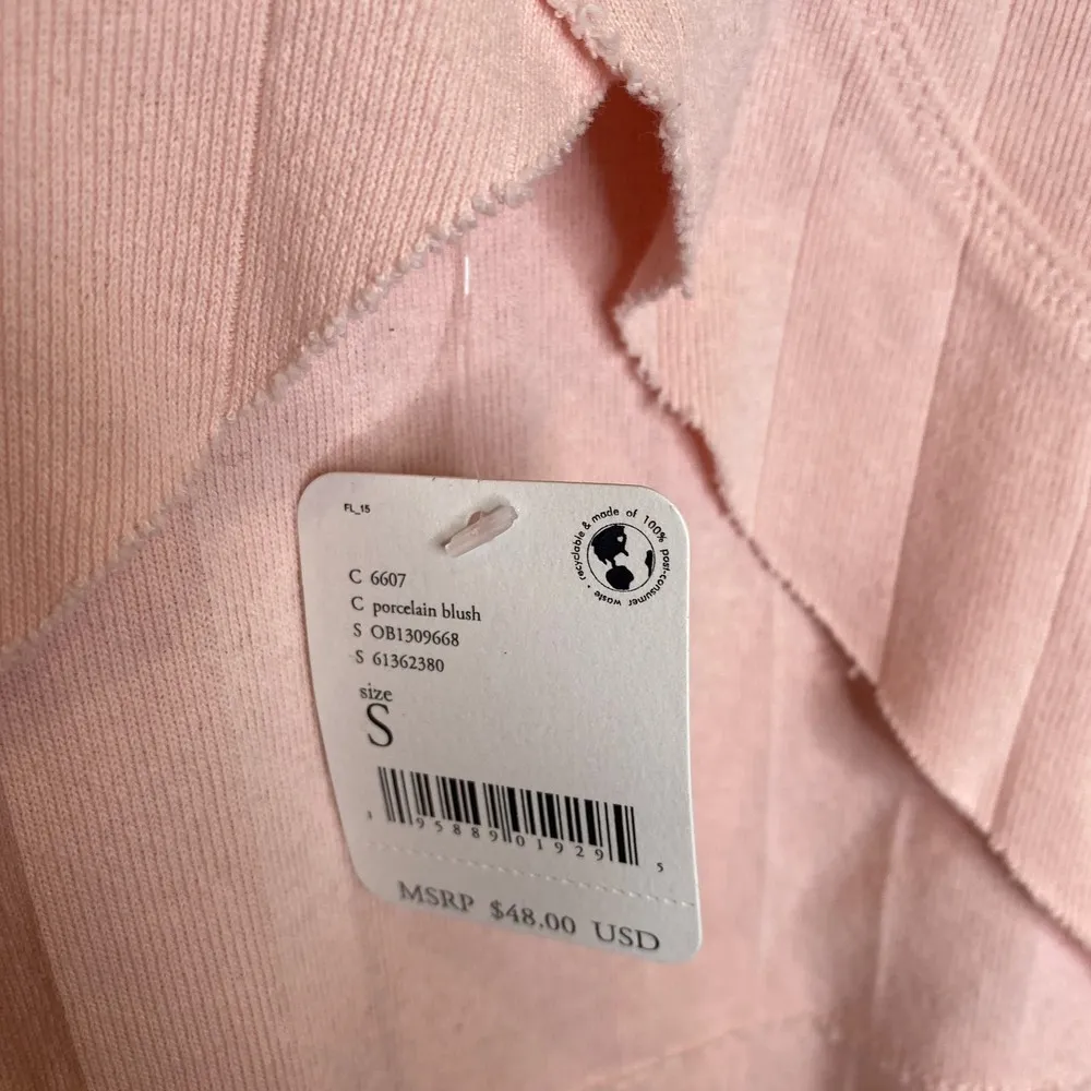 We The Free Pink Free People Knit Cotton Tank Top NWT Sz Sm Relaxed - Image 3