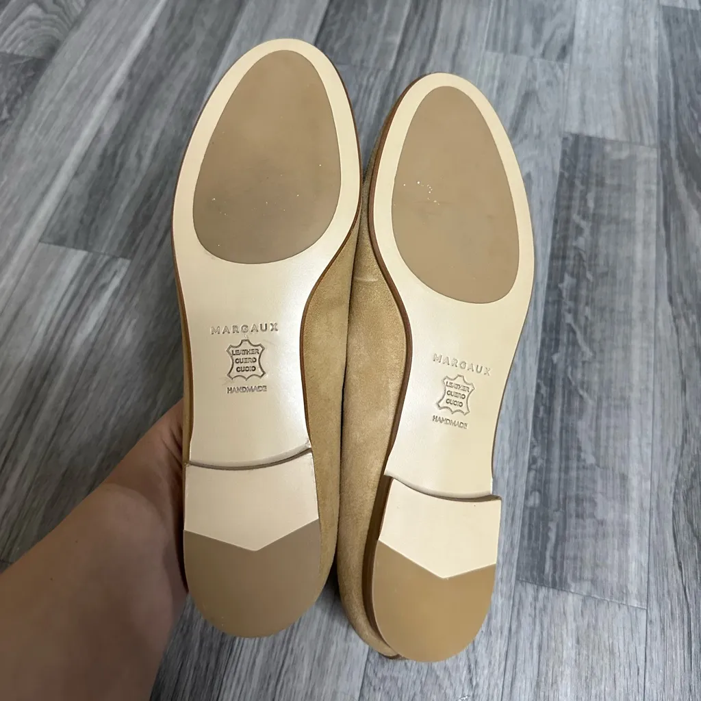 NEW Margaux The Classic Ballet Flat 38 N Cacao Suede Tan Size 7 - Image 5