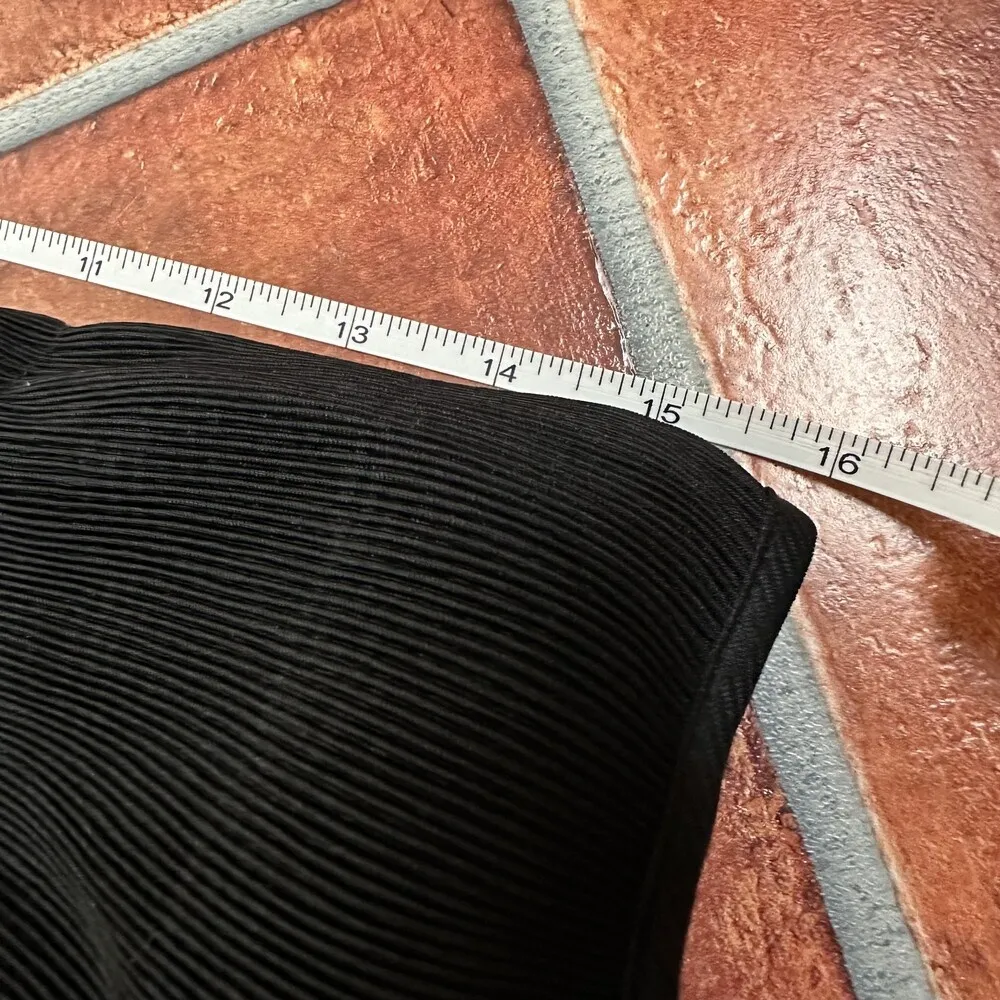 Masaki Matsuka Black Zip Ribbed Texture Jacket Womens Size Large - Image 11