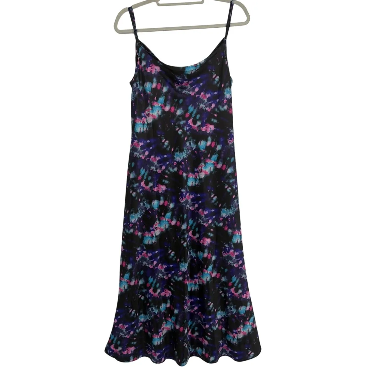 Olivia Rubin Y2K Midi Slip Dress Sz 10 Party Holiday Glam Cowl Neck NYE Festival Purple - Image 7