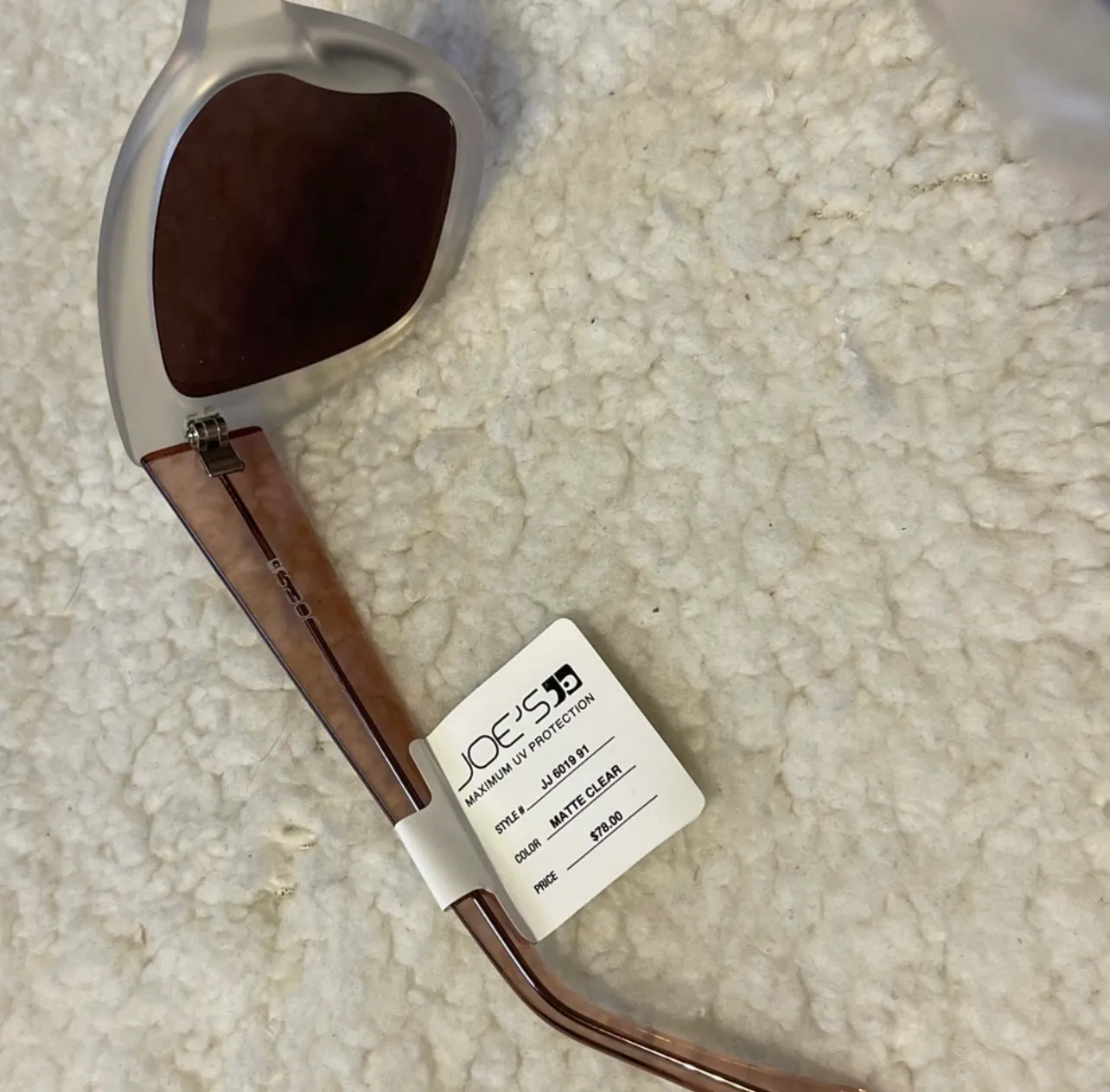 Matte Clear Sunglasses NWT - Image 7