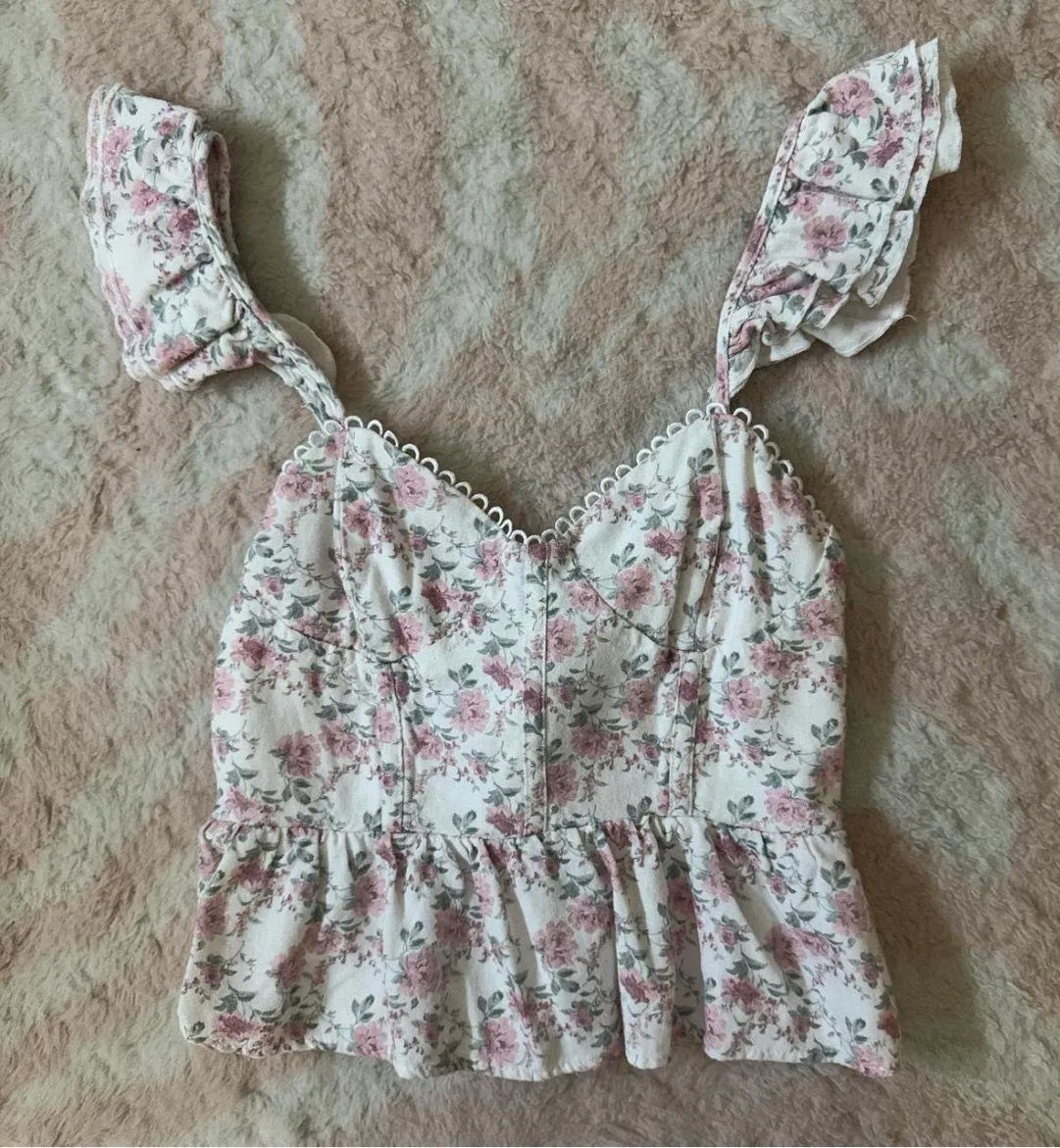 Floral Crop Top - Image 2