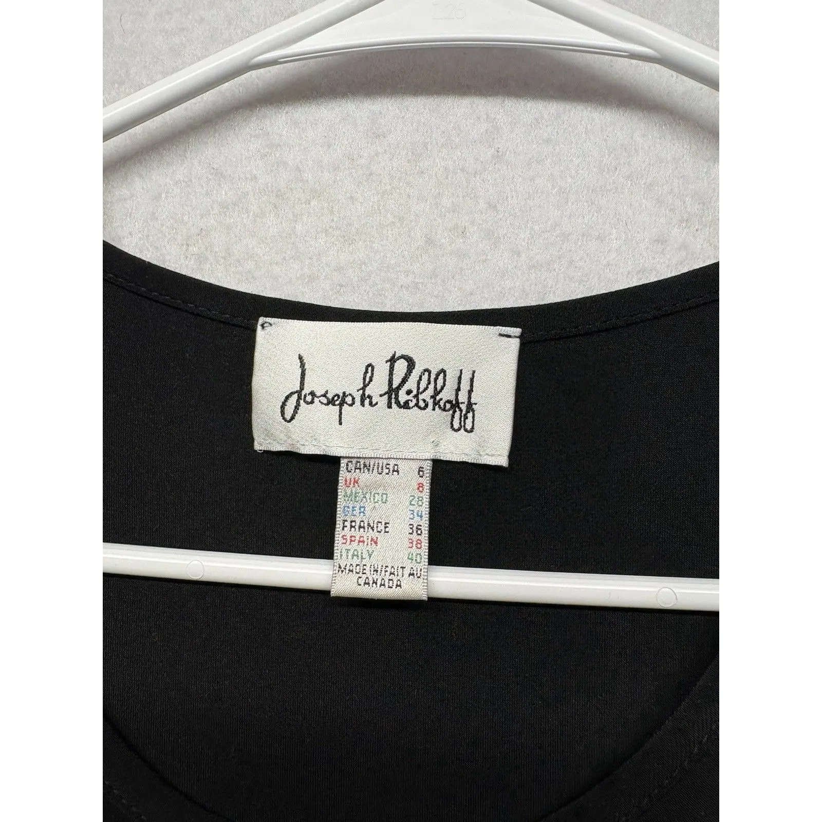 Joseph Ribkoff Bubble Cocoon Tank Dress Lagenlook Classy Classic Black Size 6 - Image 3