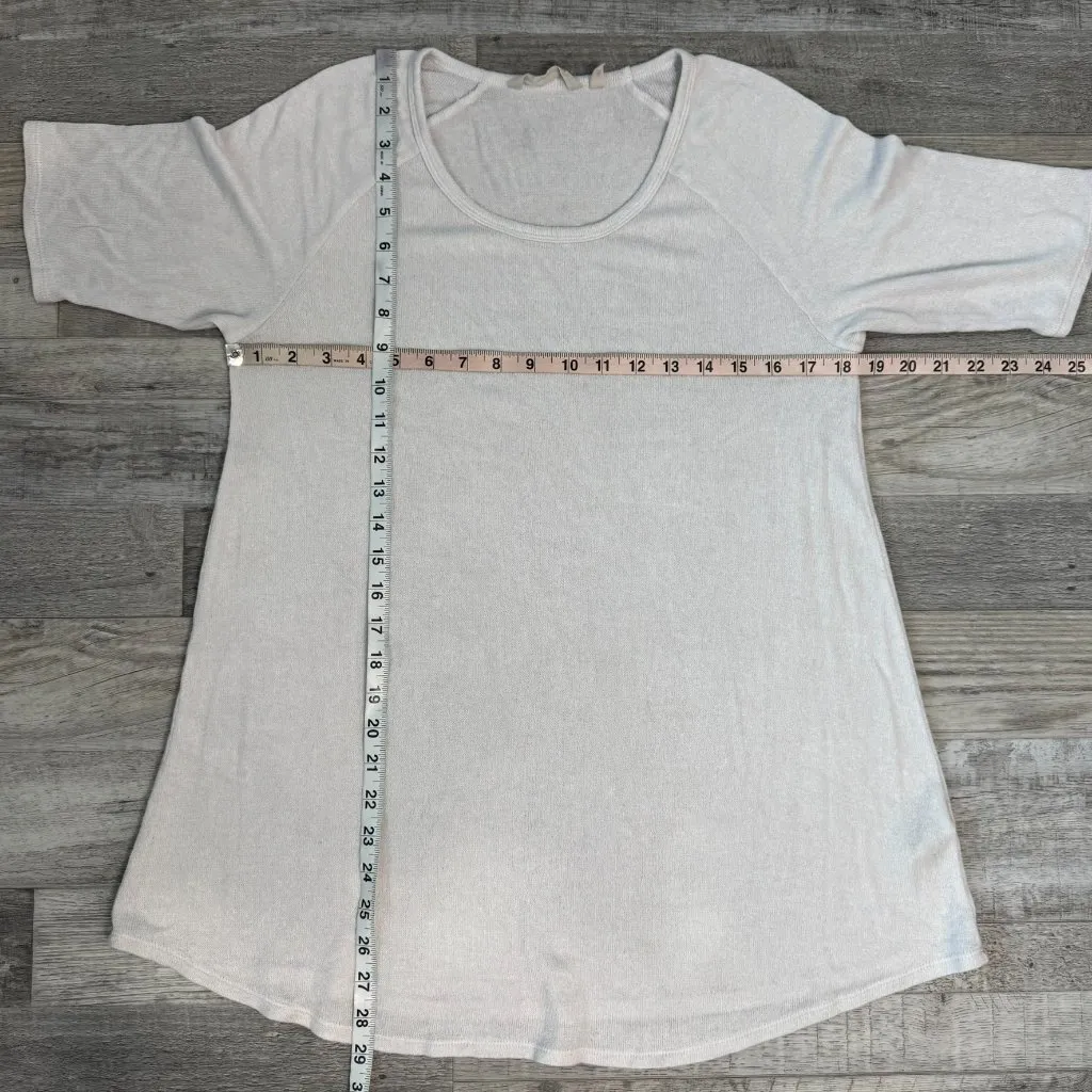 Soft Surroundings  Ivory Elbow Sleeve Sweater Tunic Lightweight B24 - Image 2