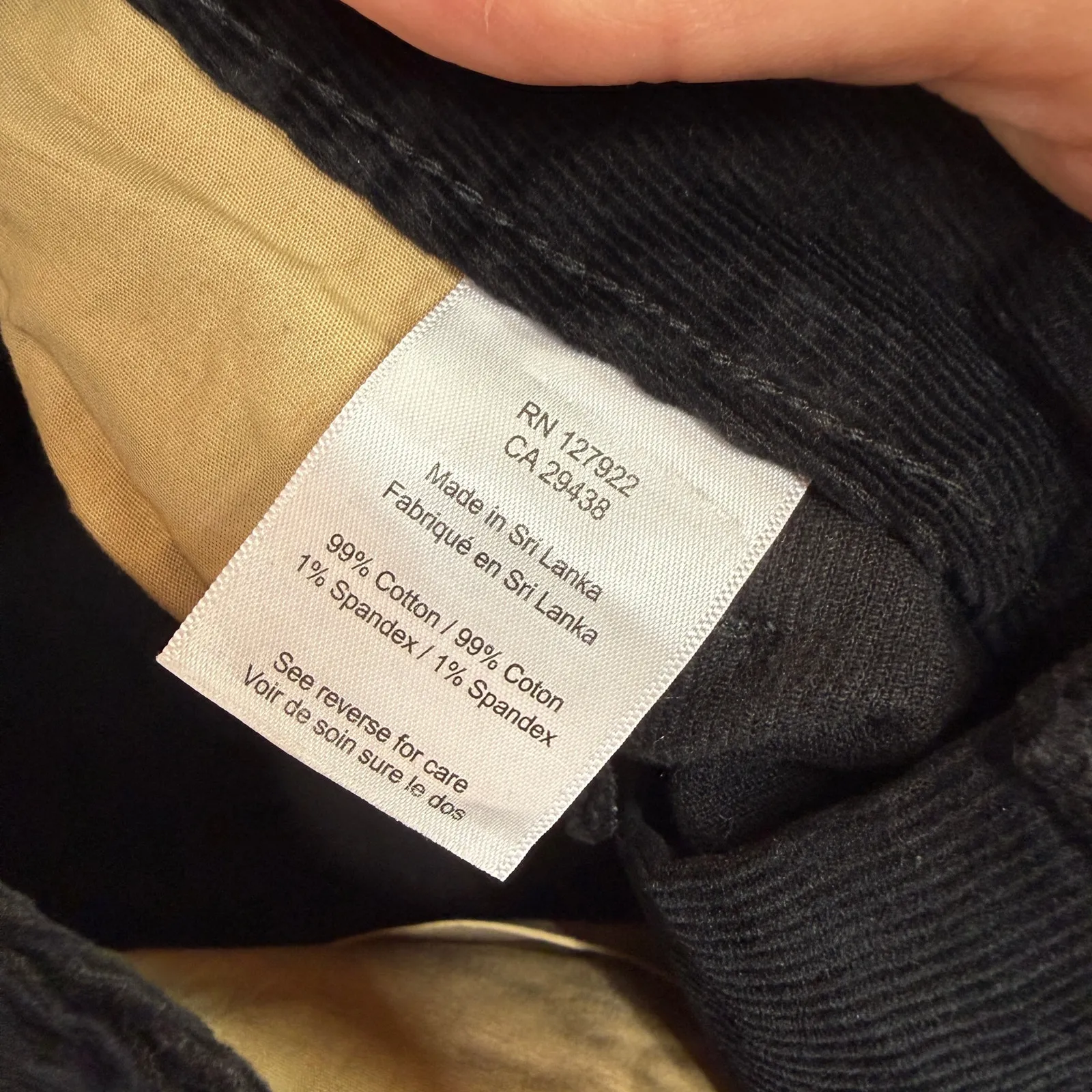 Mountain Khaki Women's Black Straight Fit Corduroy Pants Size 10 Regular - Image 2