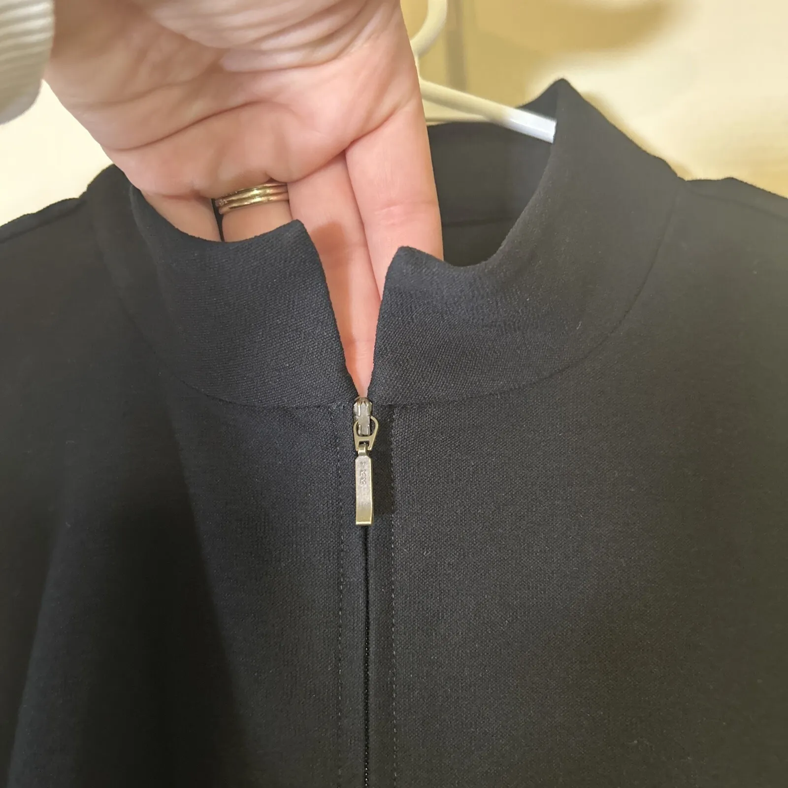 Eileen Fisher Stand Collar‎ Two Way Zip Jacket J0067M  Medium - Image 2