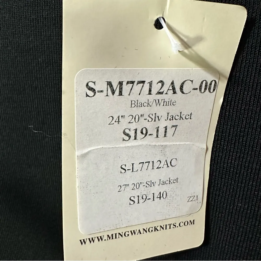 Ming Wang Toula Women’s Floral Open Knit Black Jacket Sz XSmall - Image 9