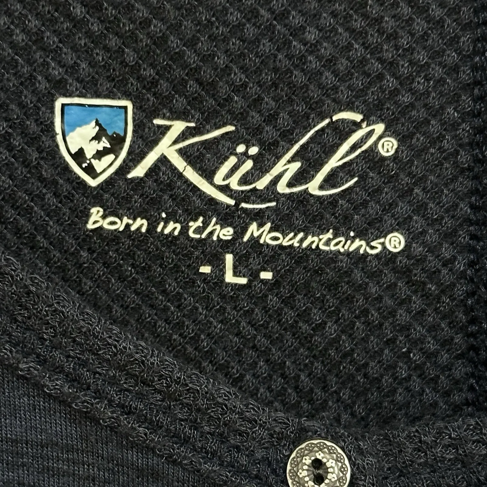 Kuhl Shirt Women's Blue Long Sleeve Scoop Neck Henley Shirt 5 Buttons Size Large - Image 10