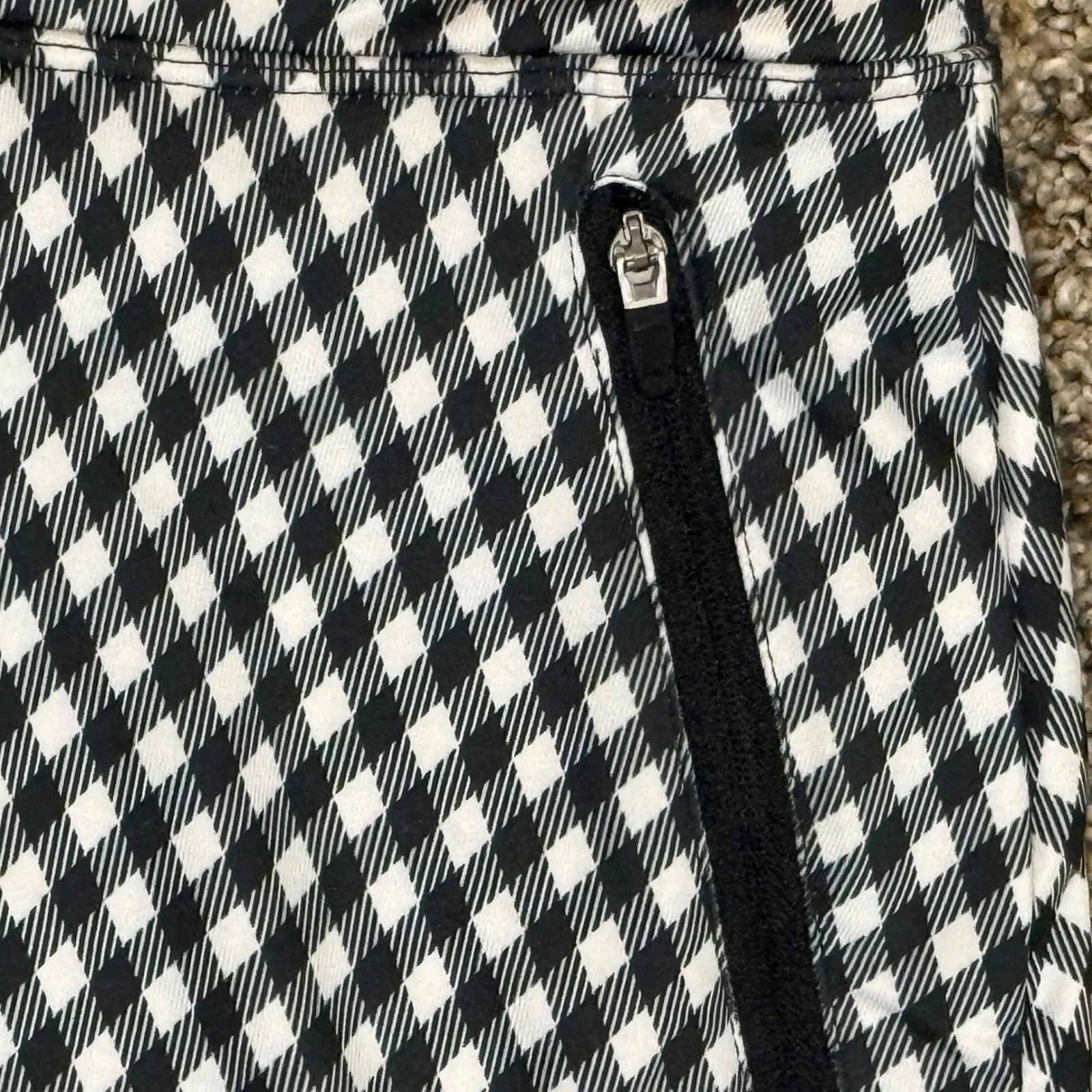 Nike Golf Womens Skort Black White Gingham Athletic Pickleball Tennis Skirt S - Image 4