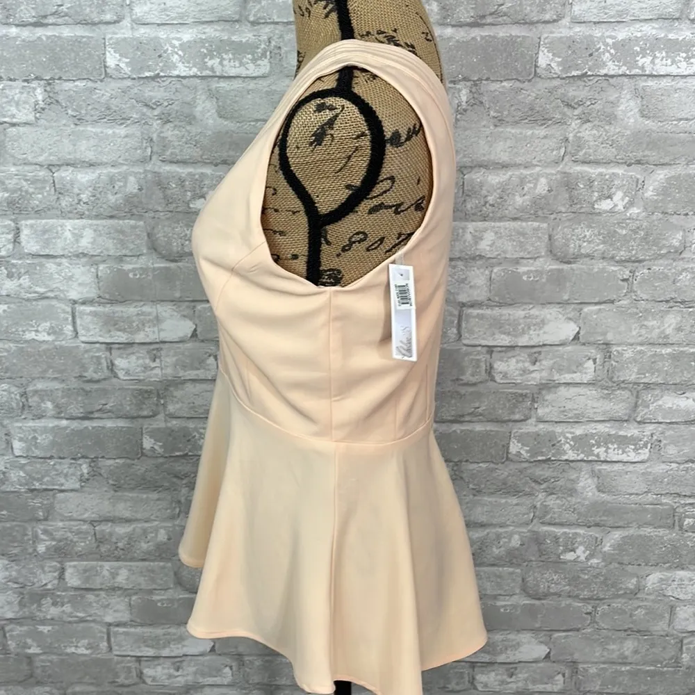 Chelsea28 Deep V Peplum Top - Image 2